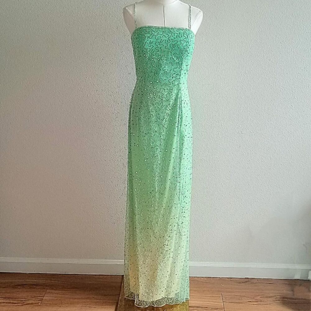 Y2K Beaded Sequin Ombre Fairy Prom Dress